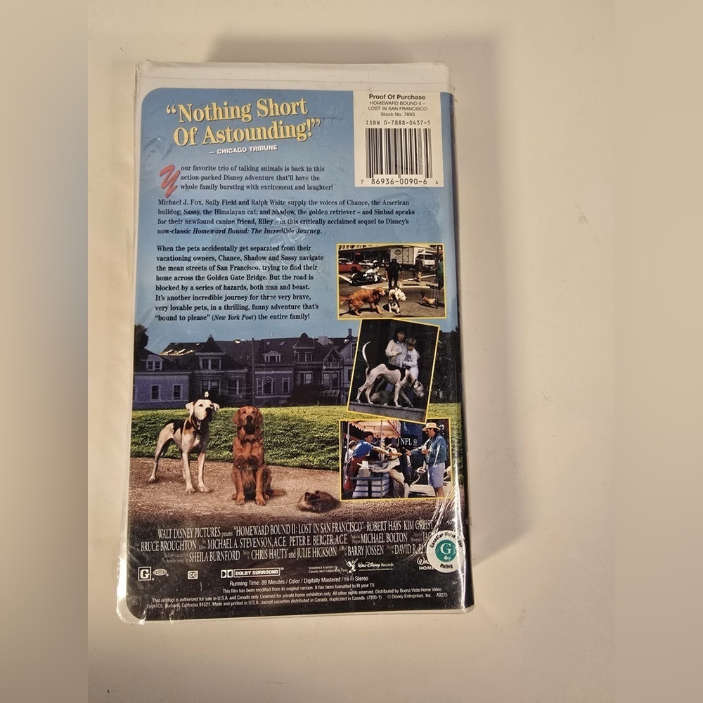Homeward Bound 2 - Lost in San Francisco (VHS, 1996) - Picture 2 of 2